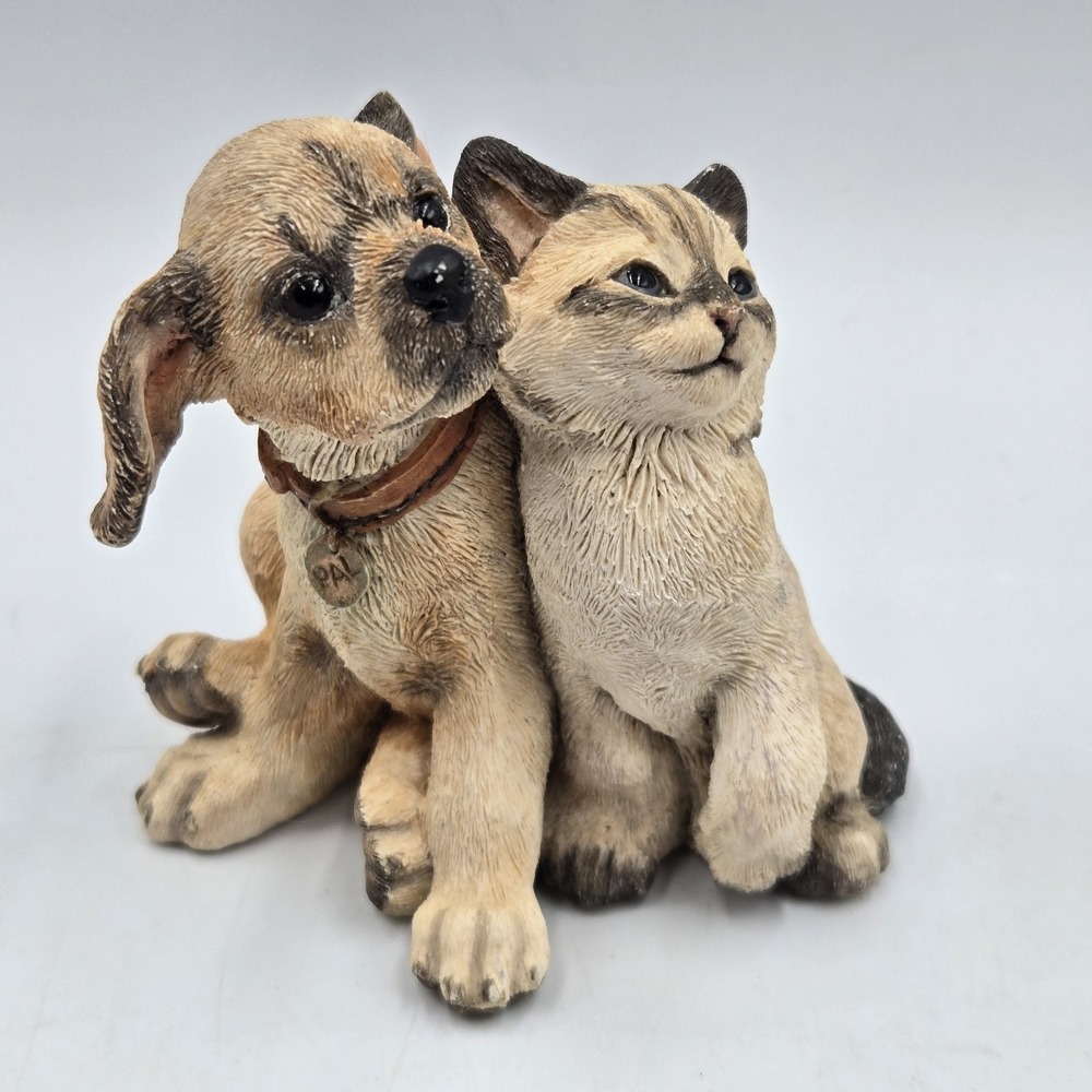 Country Artists Kitten With Puppy Figurine Pals Friends Forever Siamese 02223